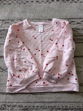Carter's Light Pink Quilted Heart Sweatshirt